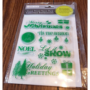 Christmas Expressions Ornaments Clear Stamp Set by TPC Studio